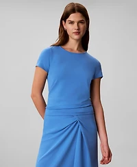 Calvin Klein Women's Slim-Fit Crew-Neck T-Shirt