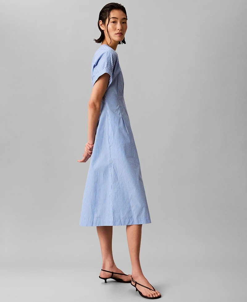 Calvin Klein Women's Short-Sleeve V-Neck Shirt Dress