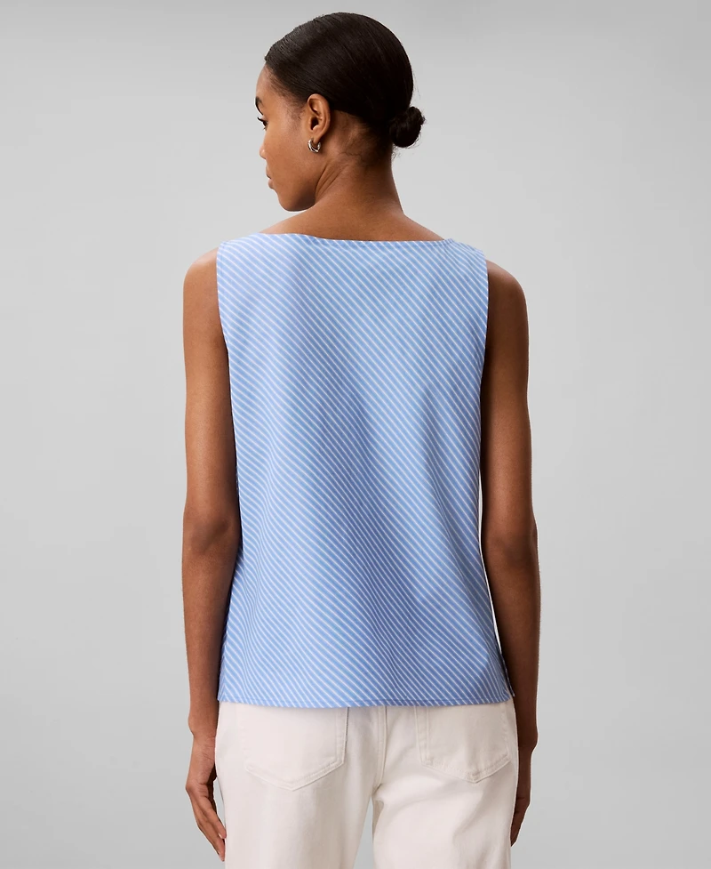 Calvin Klein Women's Sleeveless Classic-Fit Draped Neck Top