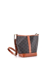 Pre-Owned Celine Small Bucket Bag Triomphe Coated Canvas