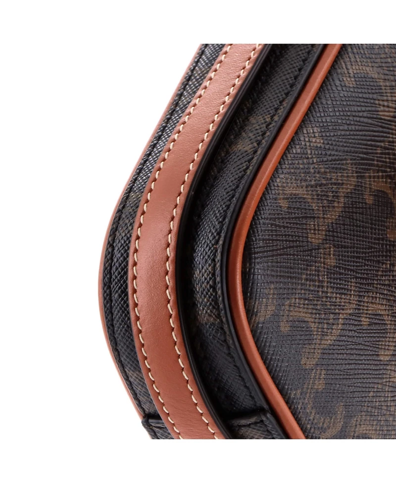 Pre-Owned Celine Small Cuir Triomphe Camera Shoulder Bag Triomphe Coated Canvas with Leather