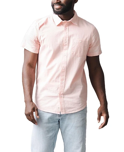 Hope & Henry Men's and Organic Short Sleeve Seersucker Shirt