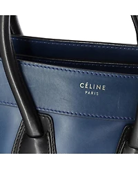 Pre-Owned Celine Micro Bicolor Luggage Bag Leather