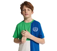 Tommy Hilfiger Boys' 8-20 Tri-Block Short-Sleeve T-Shirt