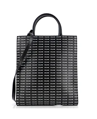 Pre-Owned Celine Small Vertical Cabas Tote All Over Logo Print Leather