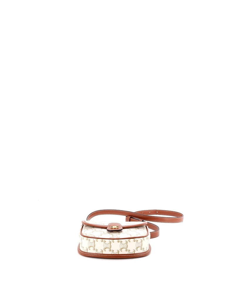 Pre-Owned Celine Mini Besace Flap Bag Triomphe Coated Canvas