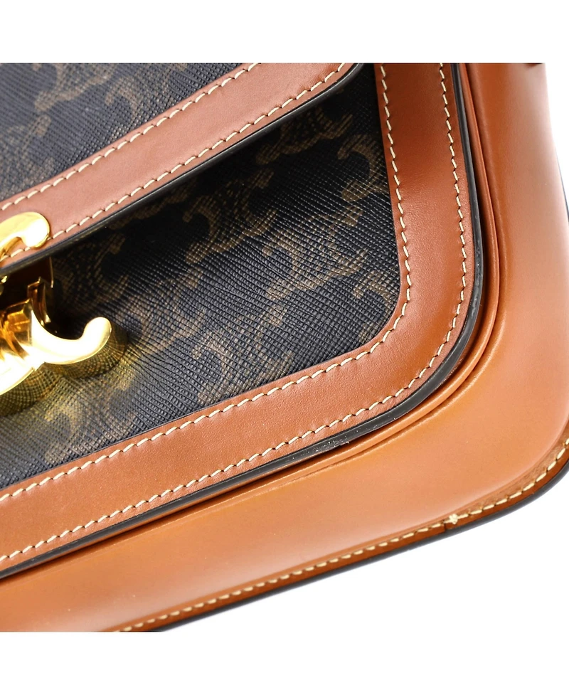 Pre-Owned Celine Medium Triomphe Shoulder Bag Triomphe Coated Canvas