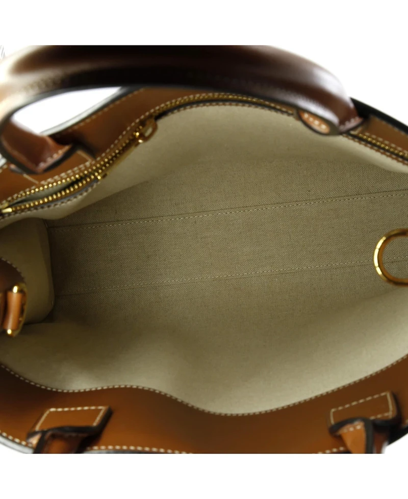 Pre-Owned Celine Small Vertical Cabas Tote Printed Canvas and Leather