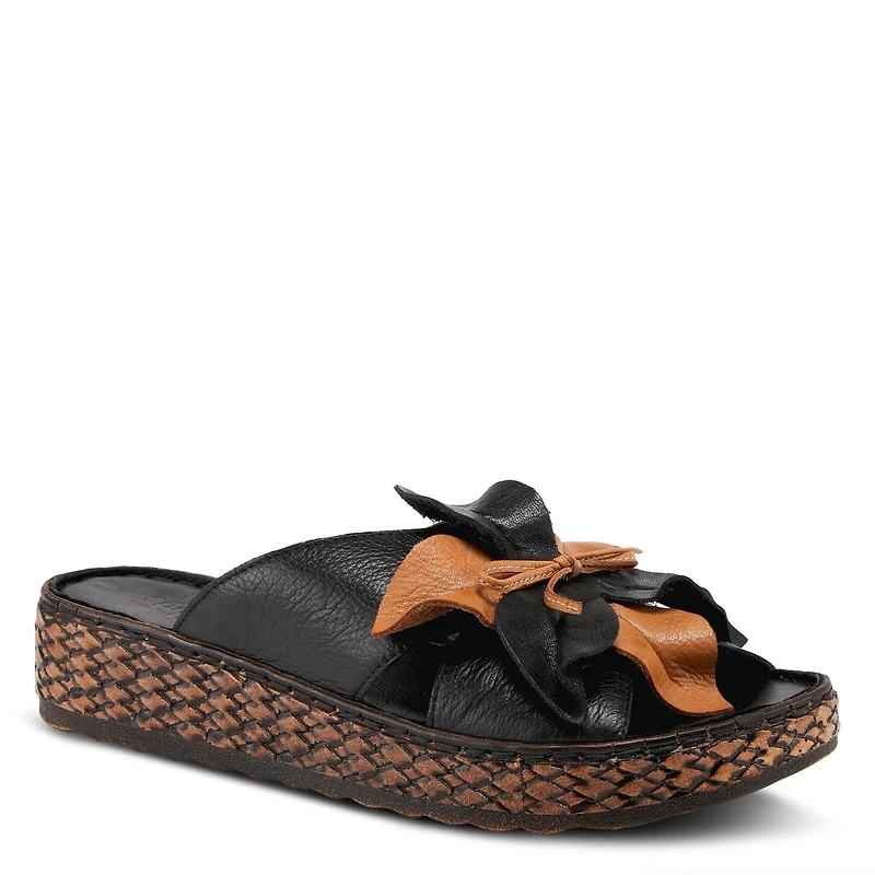 Spring Step Hilary Women's Platform Slide with Leather Upper