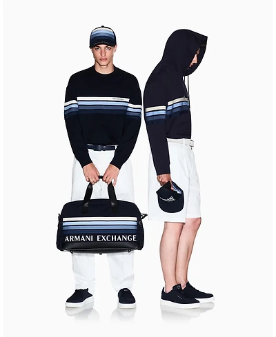 A|X Armani Exchange Men's 4 Stripes Hoodie