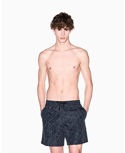A|X Armani Exchange Men's Logo Print Swim Trunk