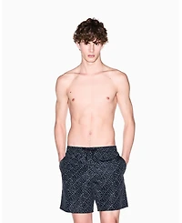 A|X Armani Exchange Men's Logo Print Swim Trunk