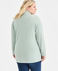 Style & Co Plus LuxSoft French Terry Cardigan, Macy's Exclusive