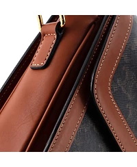 Pre-Owned Celine Medium Triomphe Shoulder Bag Triomphe Coated Canvas