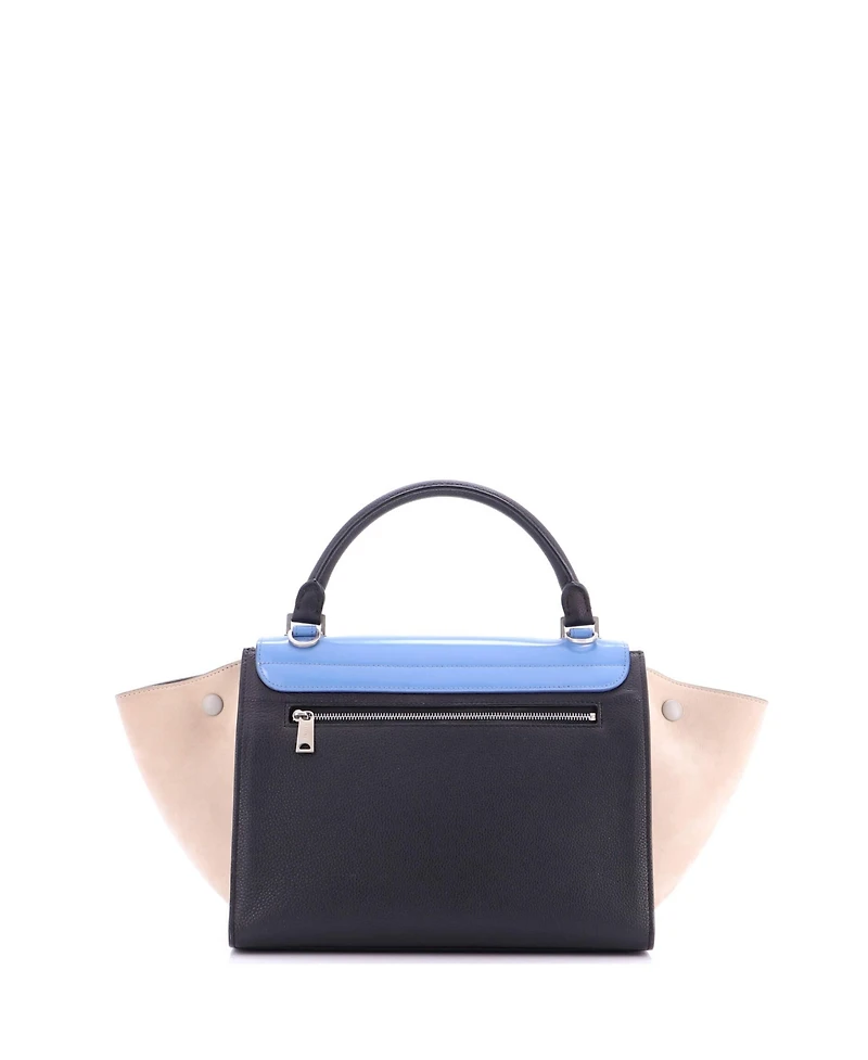 Pre-Owned Celine Small Trapeze Bag Leather with Patent