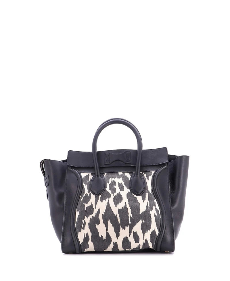 Pre-Owned Celine Mini Luggage Bag Printed Canvas and Leather