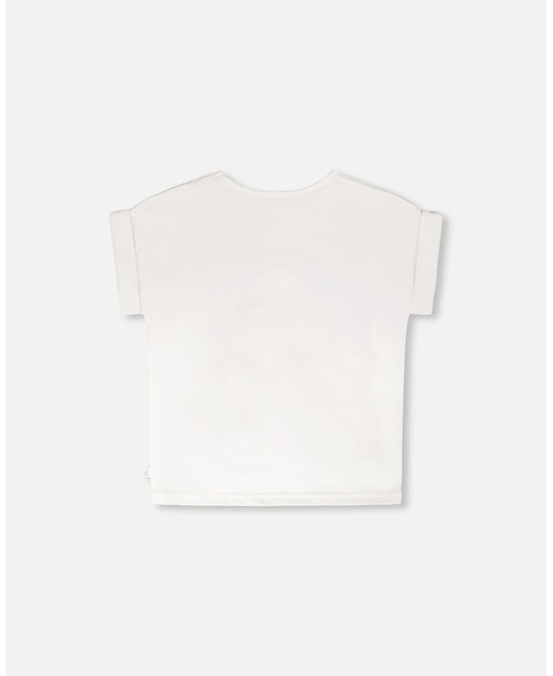 Deux par Deux Little Girls ganic Cotton Jersey T-Shirt