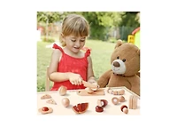 Tiny Land Play Kitchen Accessories – Play Food for Play Kitchen: Wooden Cut and Play Food Toys