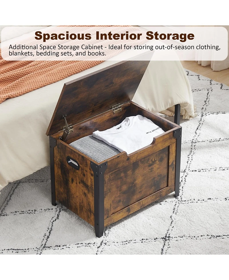 gaomon 23.6" Retro Wooden Storage Chest