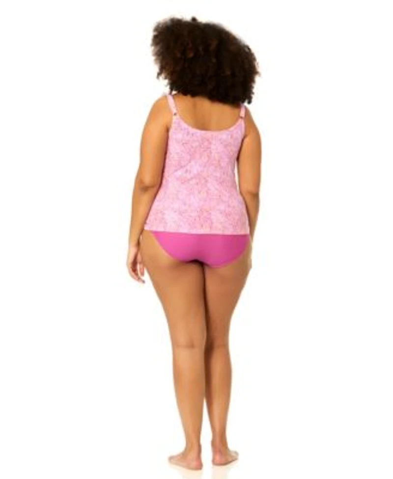 Raisins Curve Plus Size Andressa V Neck Swim Tankini Top Bottoms