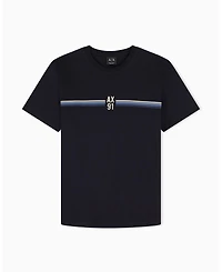 A|X Armani Exchange Men's 91 4 Stripes Stripe Cotton T-Shirt