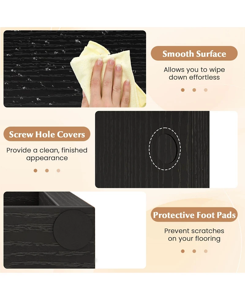 Slickblue 3 Tier Small Space Bookshelf with Display Shelf Organizer