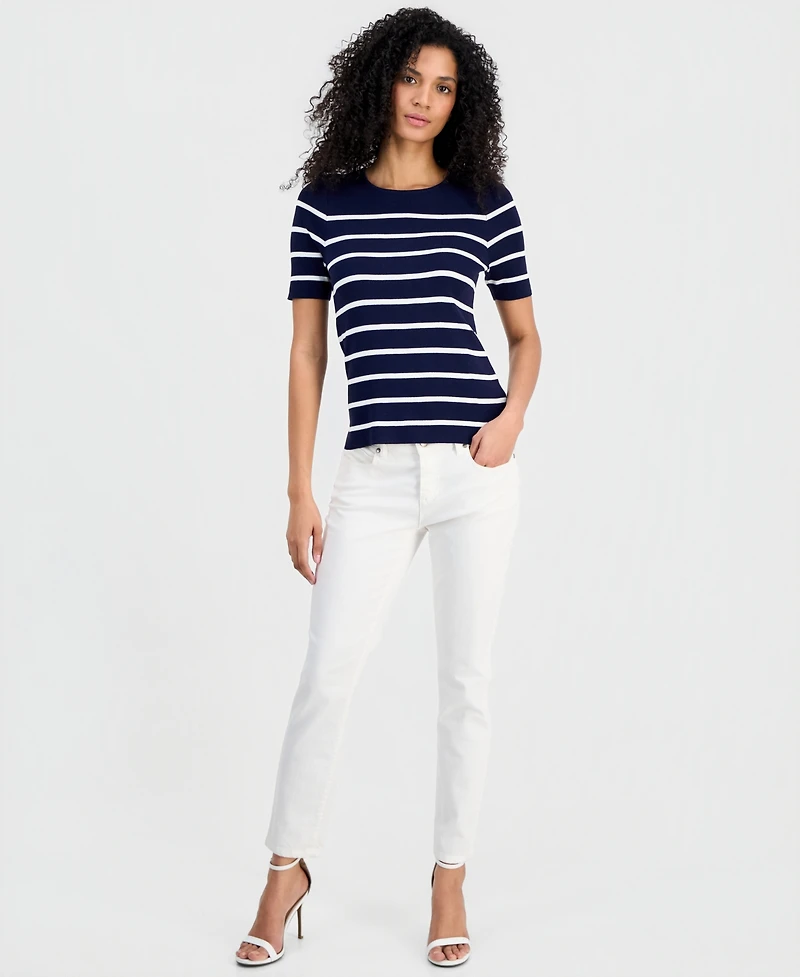 Tahari Asl Women's Striped Sweater T-Shirt