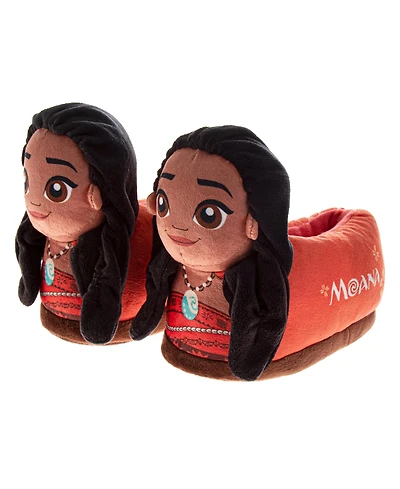 Disney Toddler Moana Plush Slippers Soft Cozy Warm Island Princess Comfort Fit NonSlip Sole (Toddler 5-10 / 11-1)