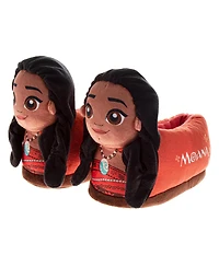 Disney Toddler Moana Plush Slippers Soft Cozy Warm Island Princess Comfort Fit NonSlip Sole (Toddler 5-10 / 11-1)