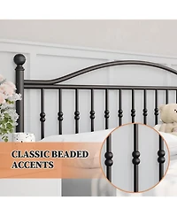 gaomon Twin Over Twin Metal Bunk Bed with Stairs, Heavy Duty Frame with Guardrails & Steel Slats, Space Saving Bed