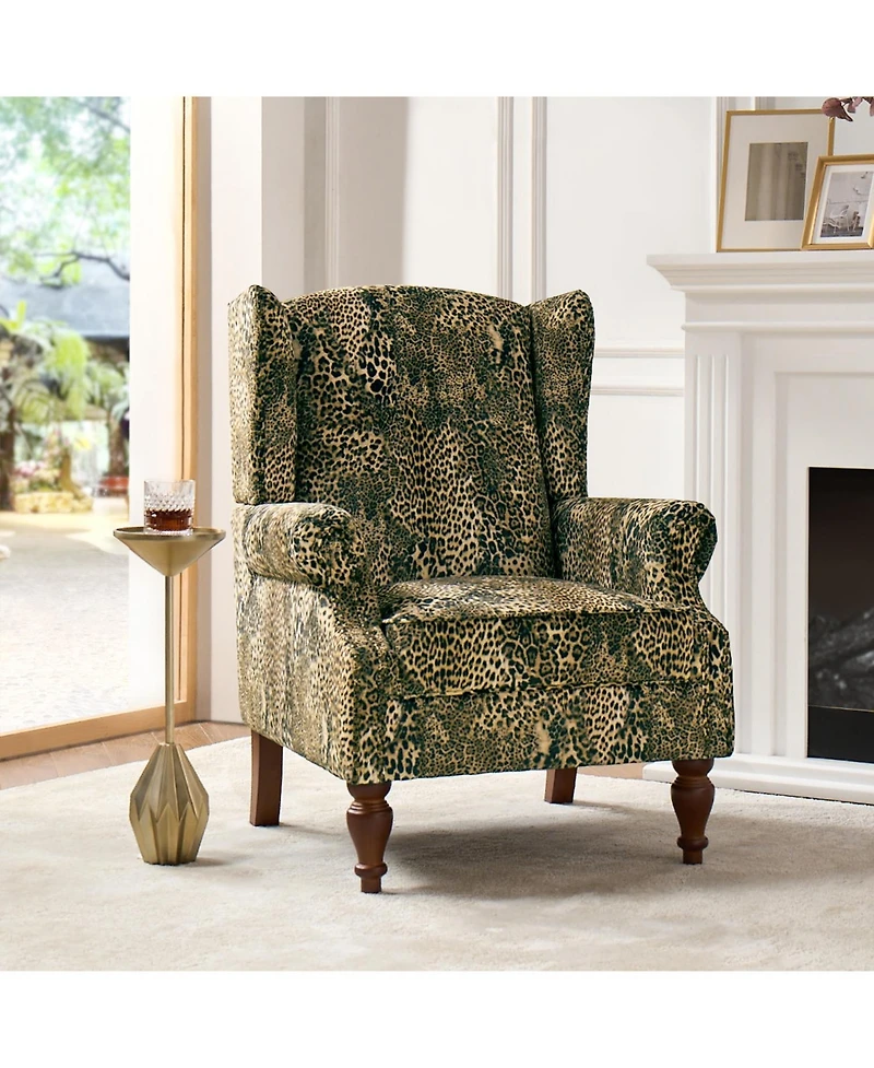Hulala Home Jim Traditional Armchair with Thick Cushion