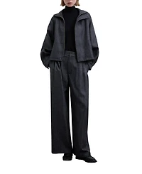 Scalpers Women's Herringbone Pleated Trousers