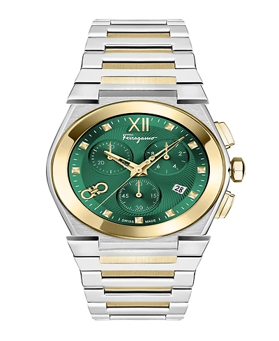 Ferragamo Men's Two-Tone Stainless Steel Bracelet Watch, 40mm