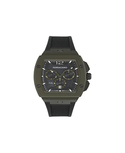 Ferragamo Men's Green Stainless Steel Bracelet Watch, 42mm