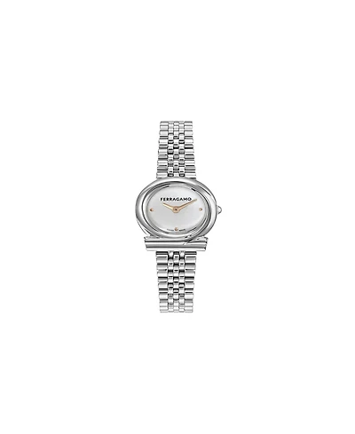 Ferragamo Women's Silver Stainless Steel Bracelet Watch, 23mm