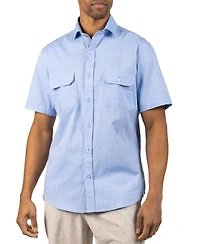 Tailorbyrd Men's Signature Chambray Short Sleeve Shirt