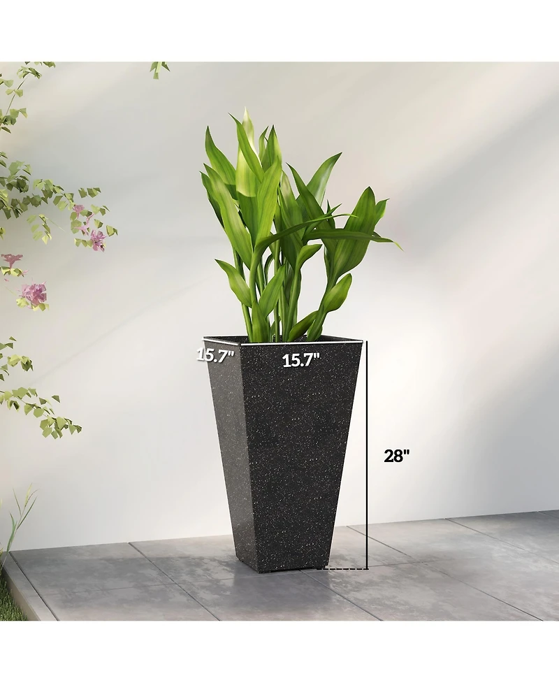 Outsunny 28" Tall Planters, Set of 3 Tape Outdoor