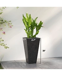 Outsunny 28" Tall Planters, Set of 3 Tape Outdoor