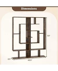 Slickblue 7-Tier Bookshelf Open Display Shelf Rack for Home