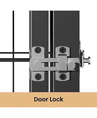 Aostirmotor 47" 3-Door Dog Crate Furniture – Cage for Large & Medium Dogs