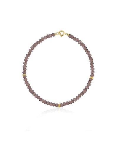 The Lovery Smoky Quartz Bead Bracelet 14K Gold