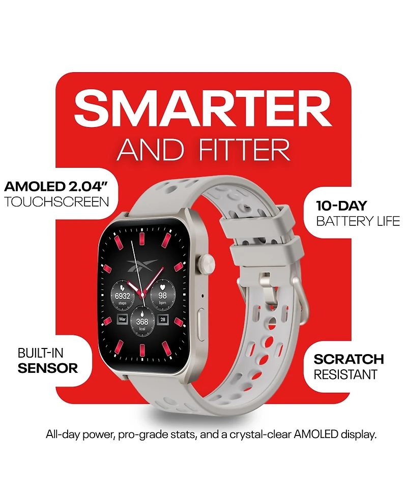Reebok Icon Smartwatch with 2.04" Amoled Display, 10-Day Battery Life, 80+ Sport Mode