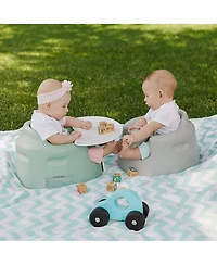 Bumbo Baby Floor Seat, Portable Infant Sit Up Chair w/ Tray Attachment, Hemlock