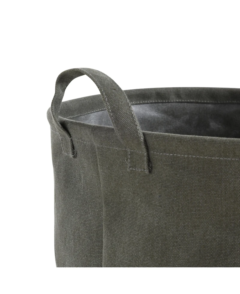 Danya B Army Canvas Laundry Bucket
