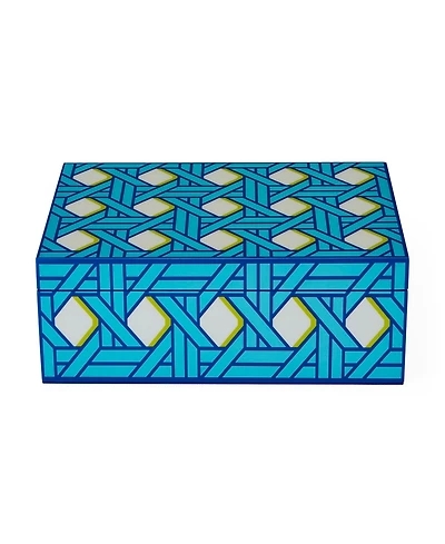 Jonathan Adler Basketweave Lacquer 10" Medium Box