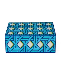 Jonathan Adler Basketweave Lacquer 10" Medium Box