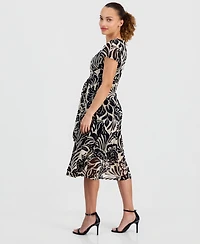 Robbie Bee Petite Tie-Front Midi Dress