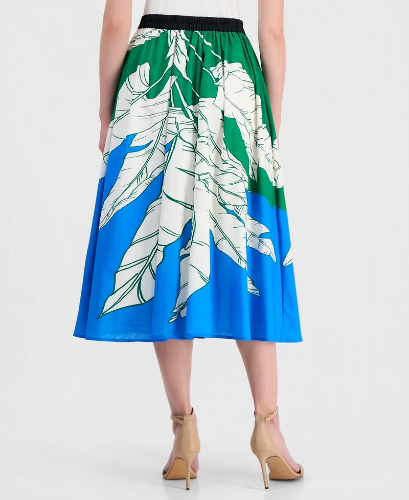 T Tahari Women's Full Pull-On Elastic Midi Skirt