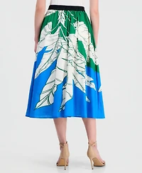 T Tahari Women's Full Pull-On Elastic Midi Skirt