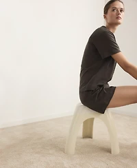 Mango Women's Cotton Two-Piece Short-Sleeved Pajamas